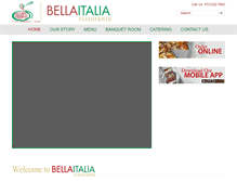 Tablet Screenshot of bellaitaliacape.com